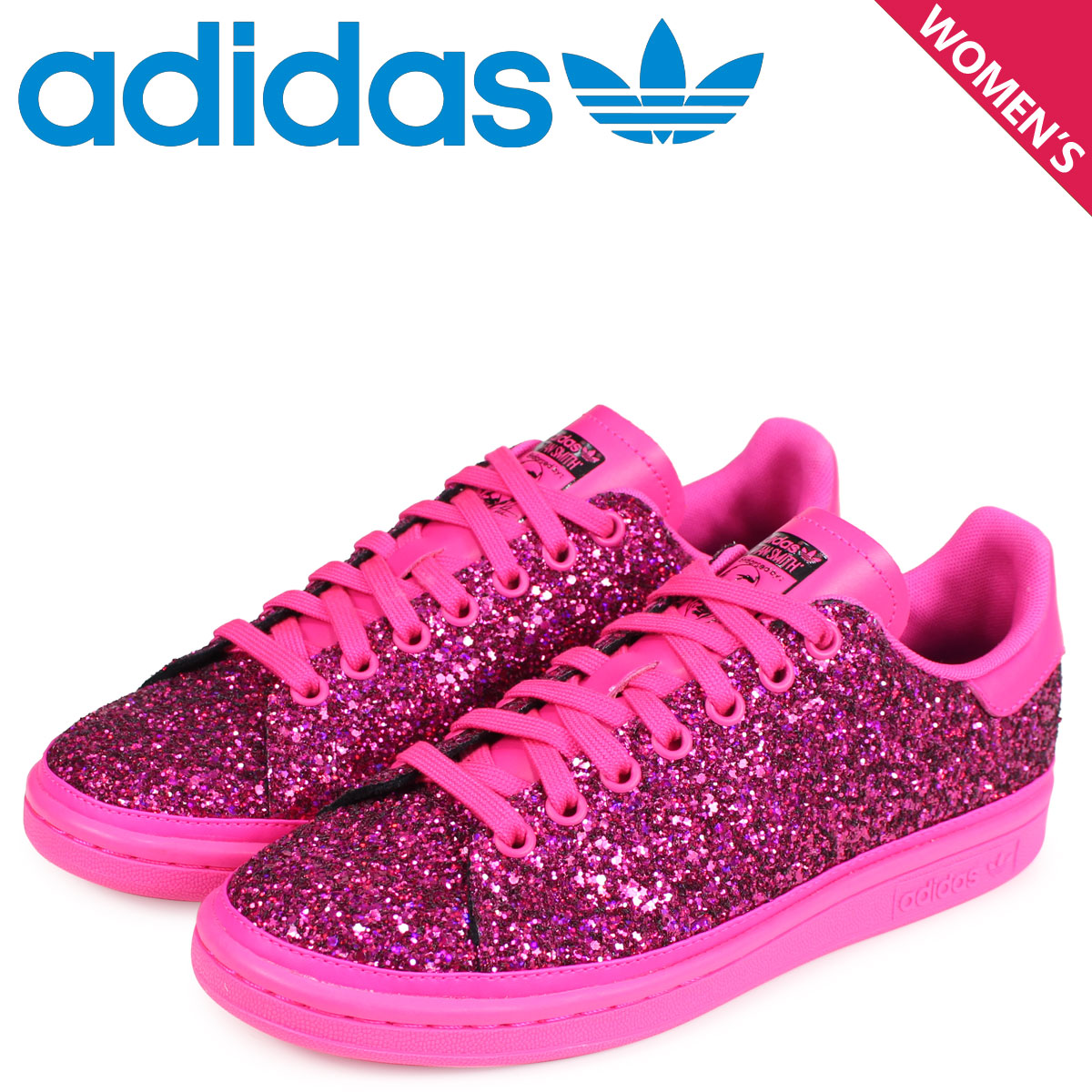 stan smith pink glitter