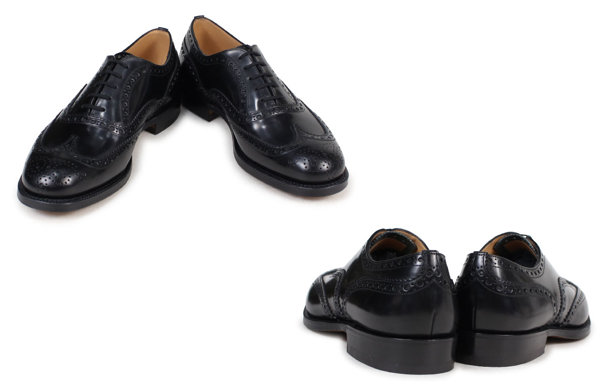 楽天市場 最大1000円offクーポン Churchs チャーチ 靴 バーウッド ウイングチップ シューズ メンズ Burwood レザー ブラック Eeb002 シュガーオンラインショップ