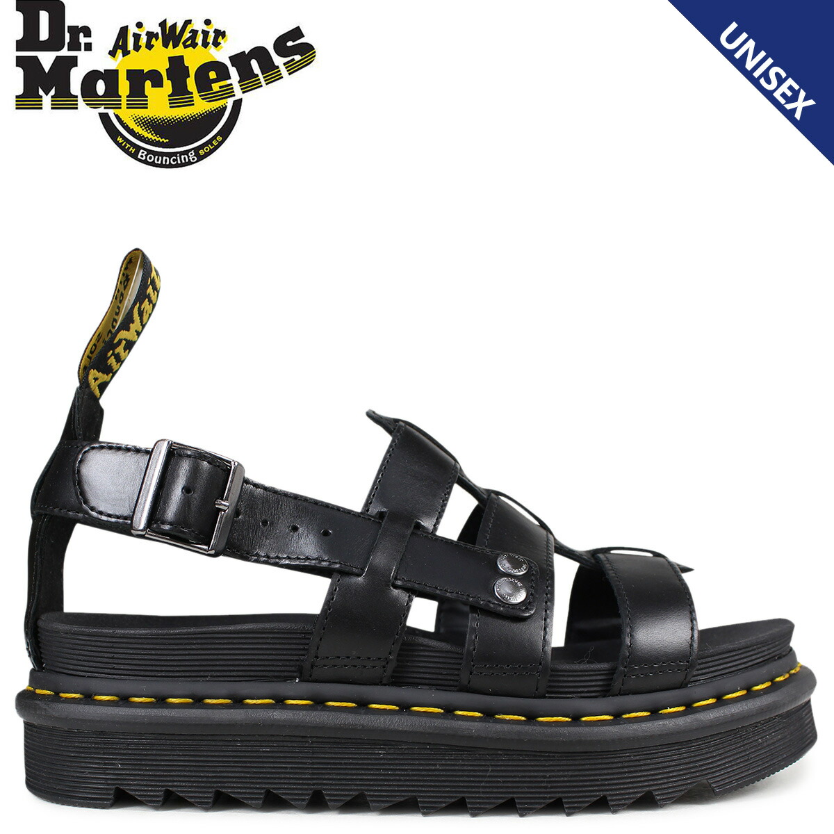 楽天市場 最大1000円offクーポン Dr Martens ドクターマーチン サンダル テリー フィッシャーマン メンズ レディース Terry Fisherman Sandal ブラック 黒 R シュガーオンラインショップ