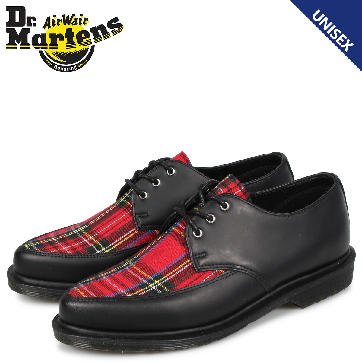 楽天市場 最大1000円offクーポン Dr Martens ドクターマーチン 3ホール シューズ メンズ レディース Willis Tartan In Black Stewart 3eye Shoe ブラック 黒 R シュガーオンラインショップ