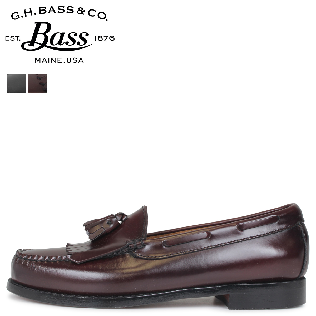 楽天市場 ジーエイチバス G H Bass ローファー メンズ Layton Tassel Loafer ブラック バーガンディー 黒 70 70 シュガーオンラインショップ