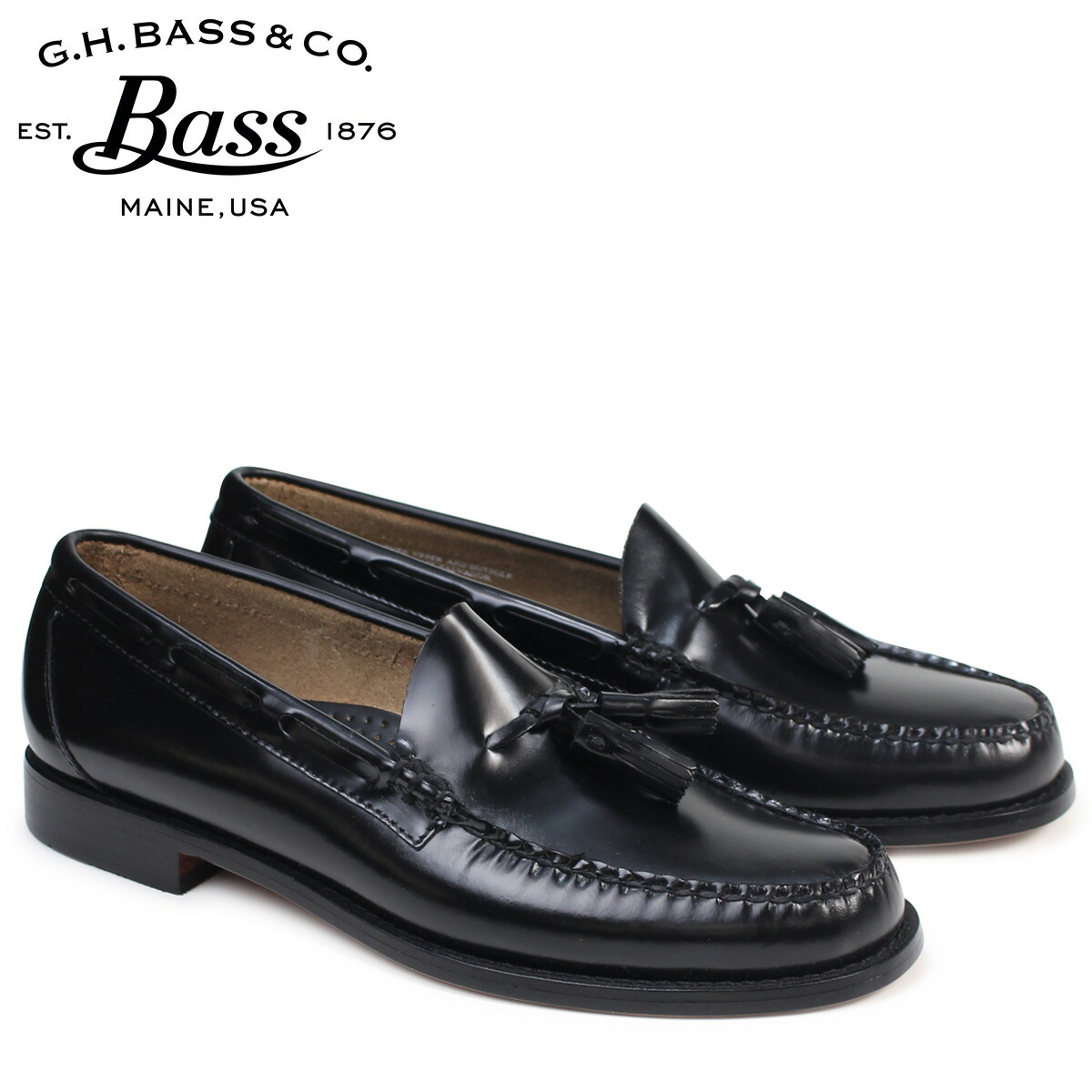 black penny loafers with tassels