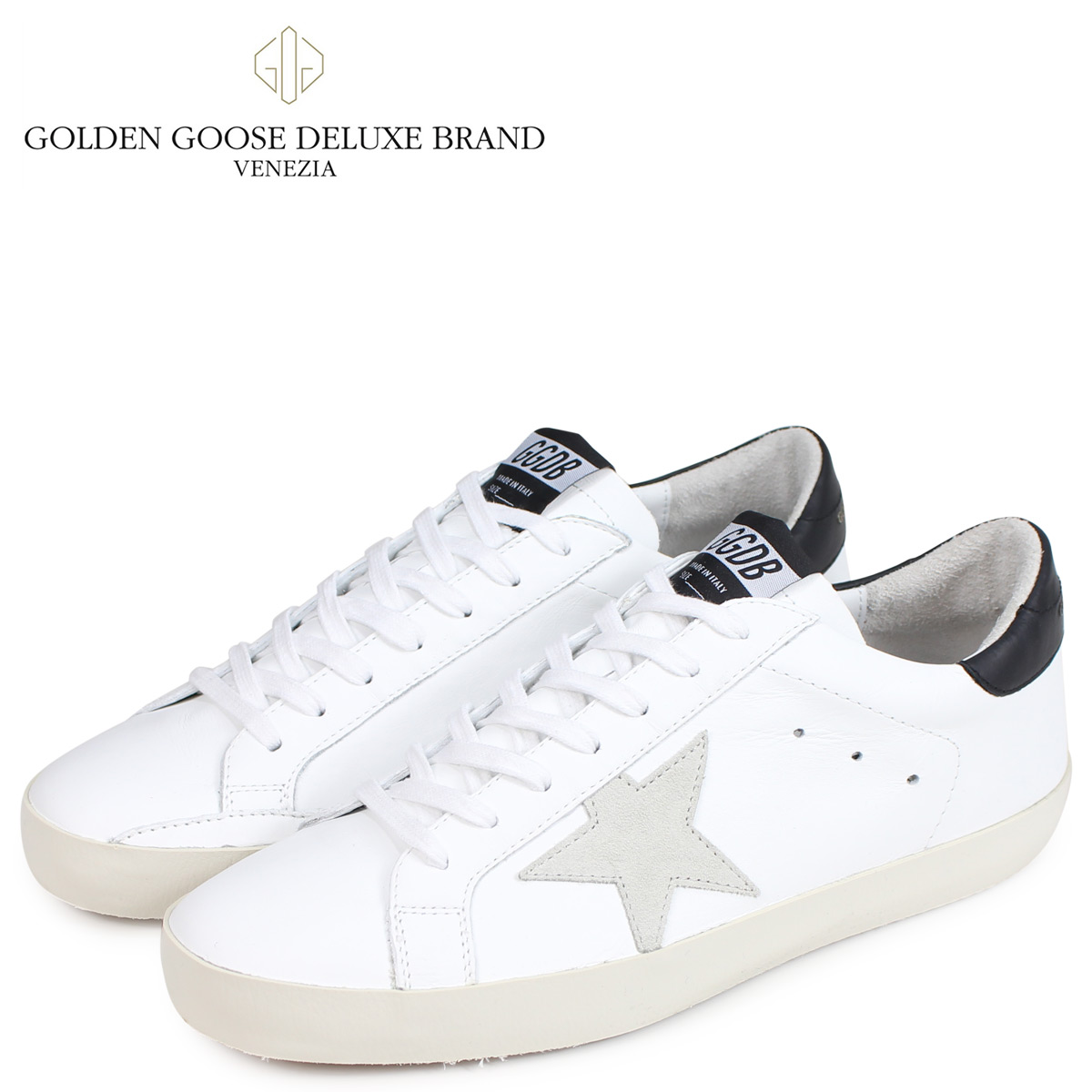 golden goose superstar white black