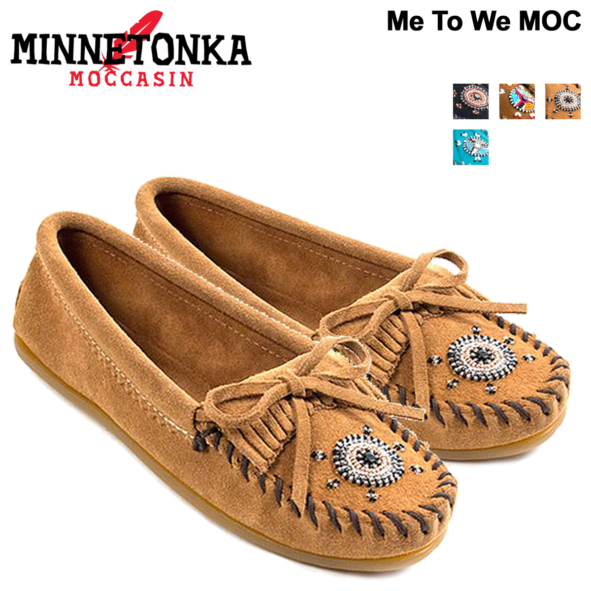 ミネトンカ Minnetonka レディース レザー モカシン アンビーデッド Unbeaded