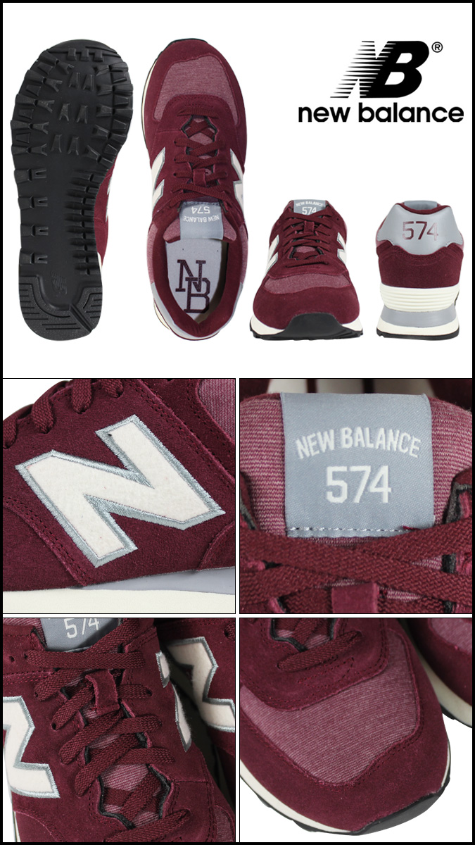 new balance 574 core burgundy