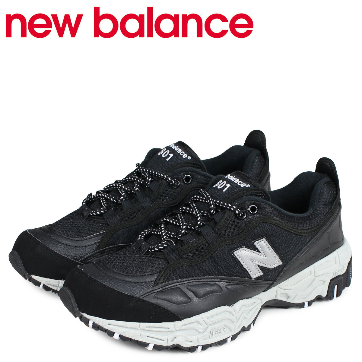 new balance ニューバランス 801 スニーカー メンズ Dワイズ ブラック 黒 ML801SA|シュガーオンラインショップ
