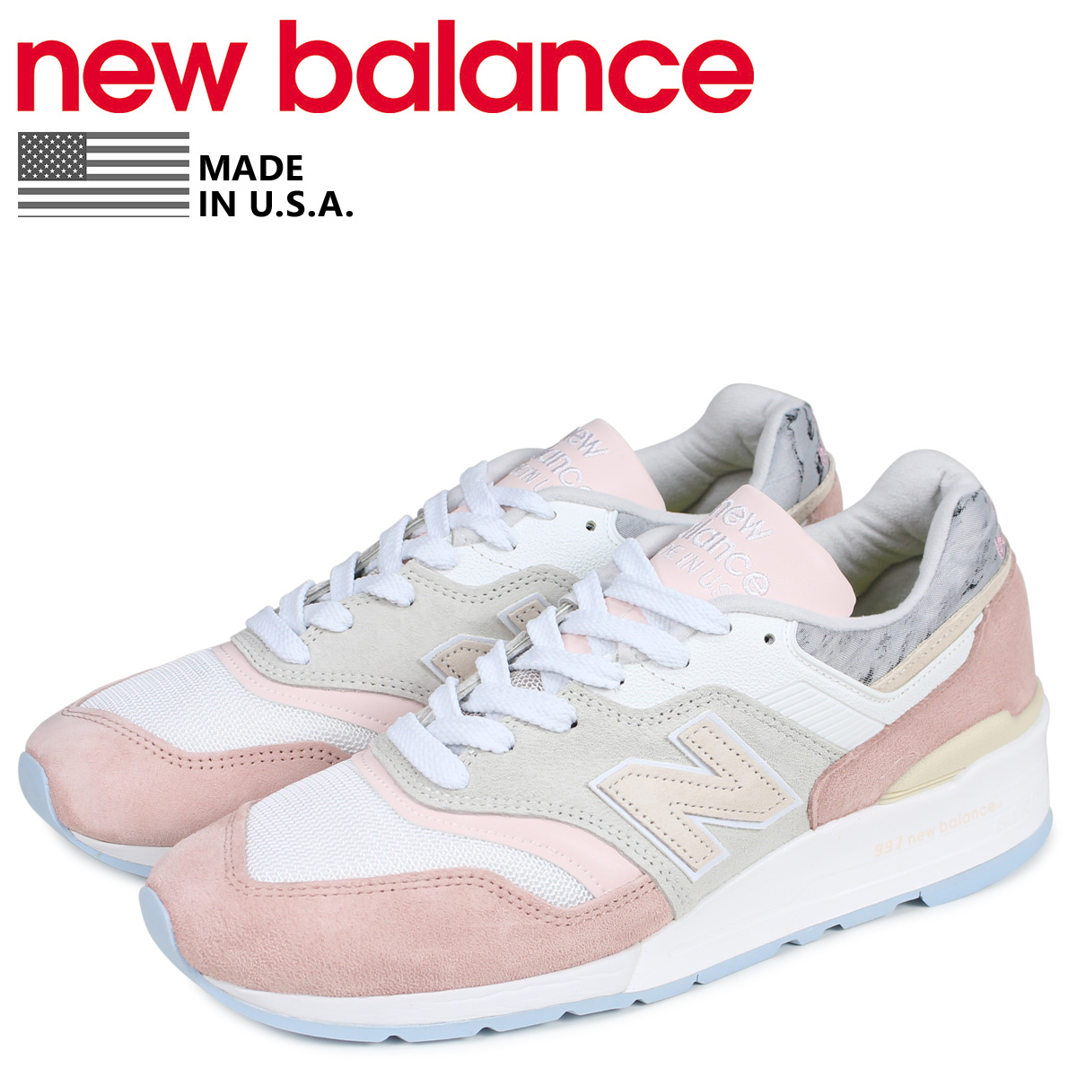 new balance 997 cinza e rosa