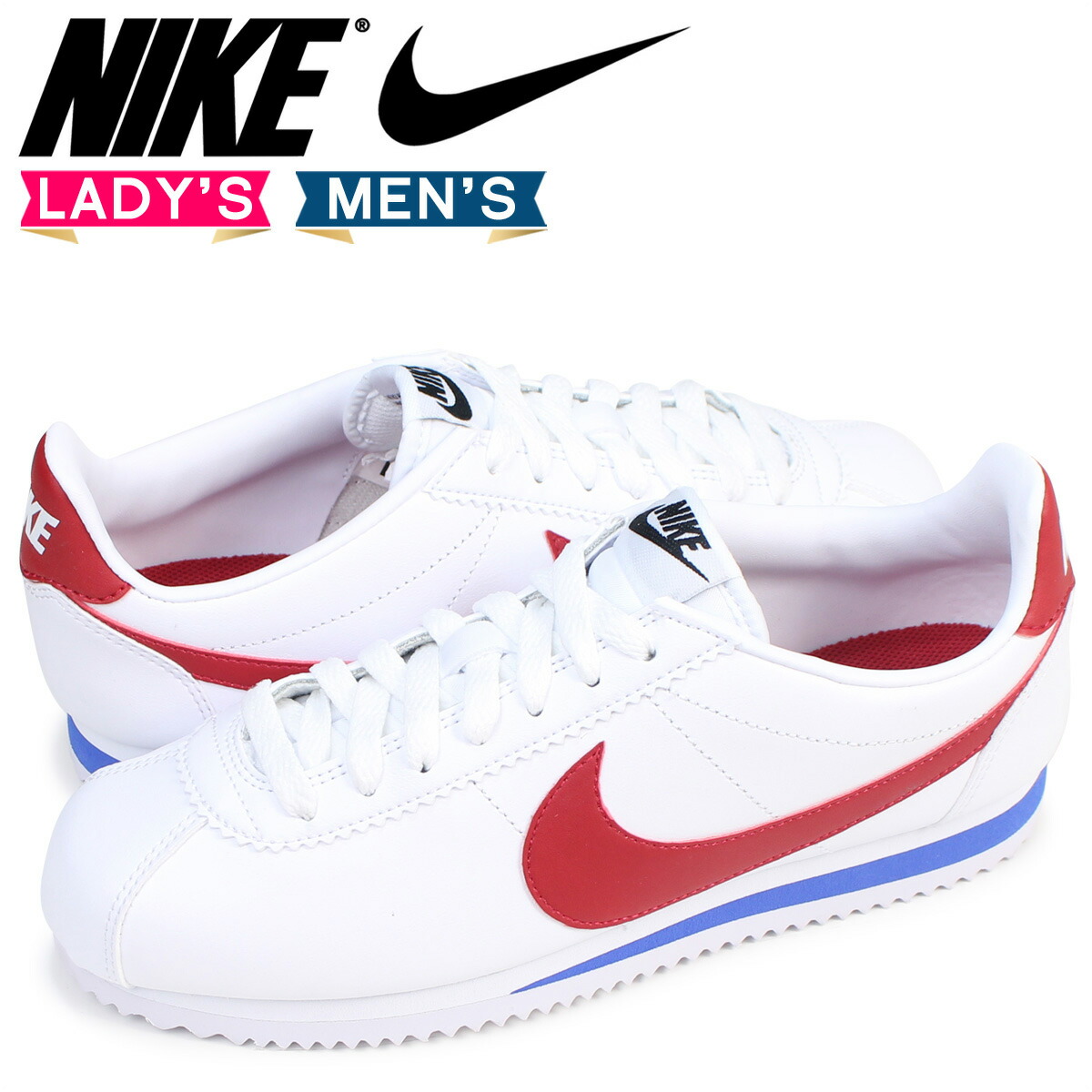楽天市場 最大1000円offクーポン Nike ナイキ コルテッツ クラシック レザー レディース メンズ スニーカー Wmns Classic Cortez Leather 103 ホワイト 白 シュガーオンラインショップ