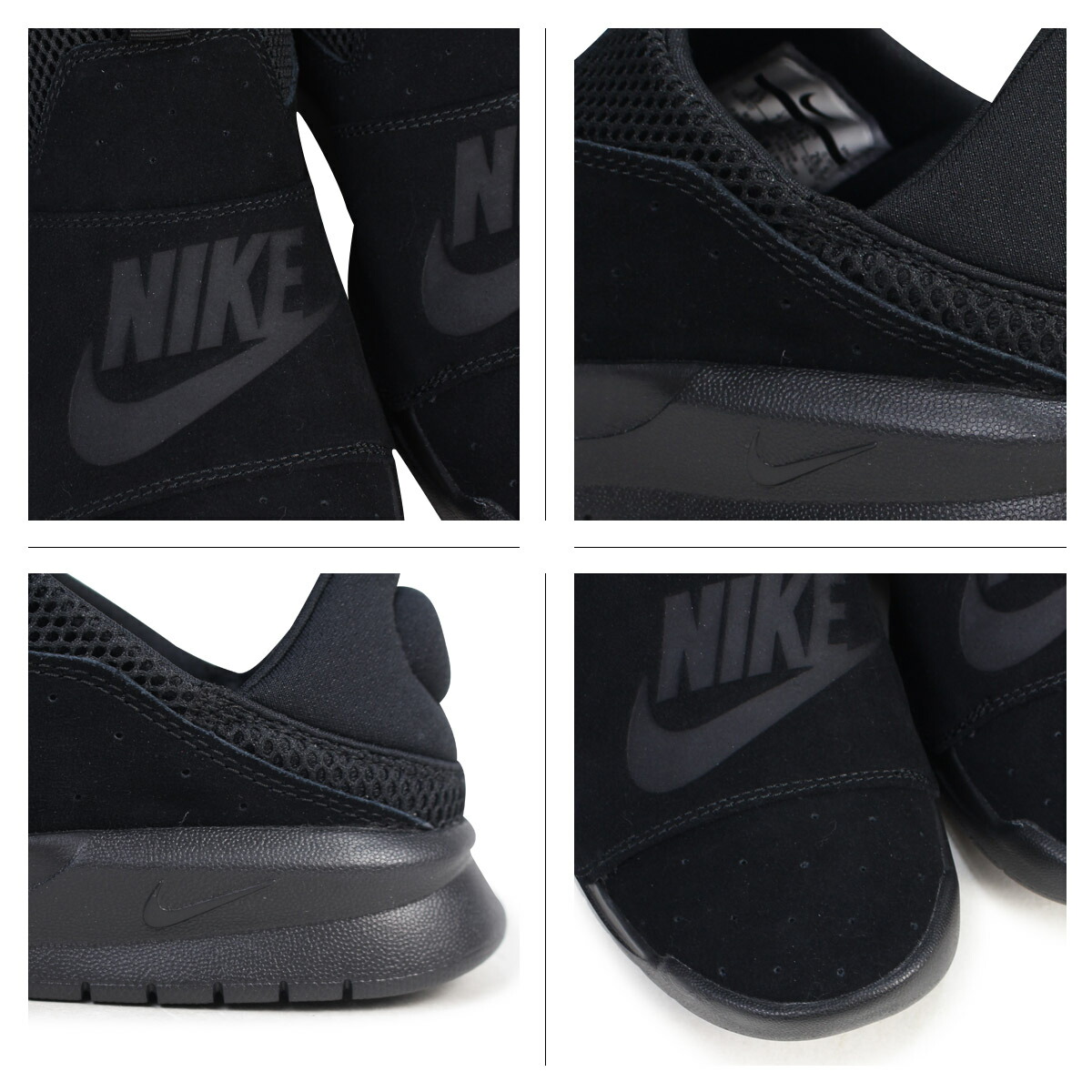 nike benassi slip all black