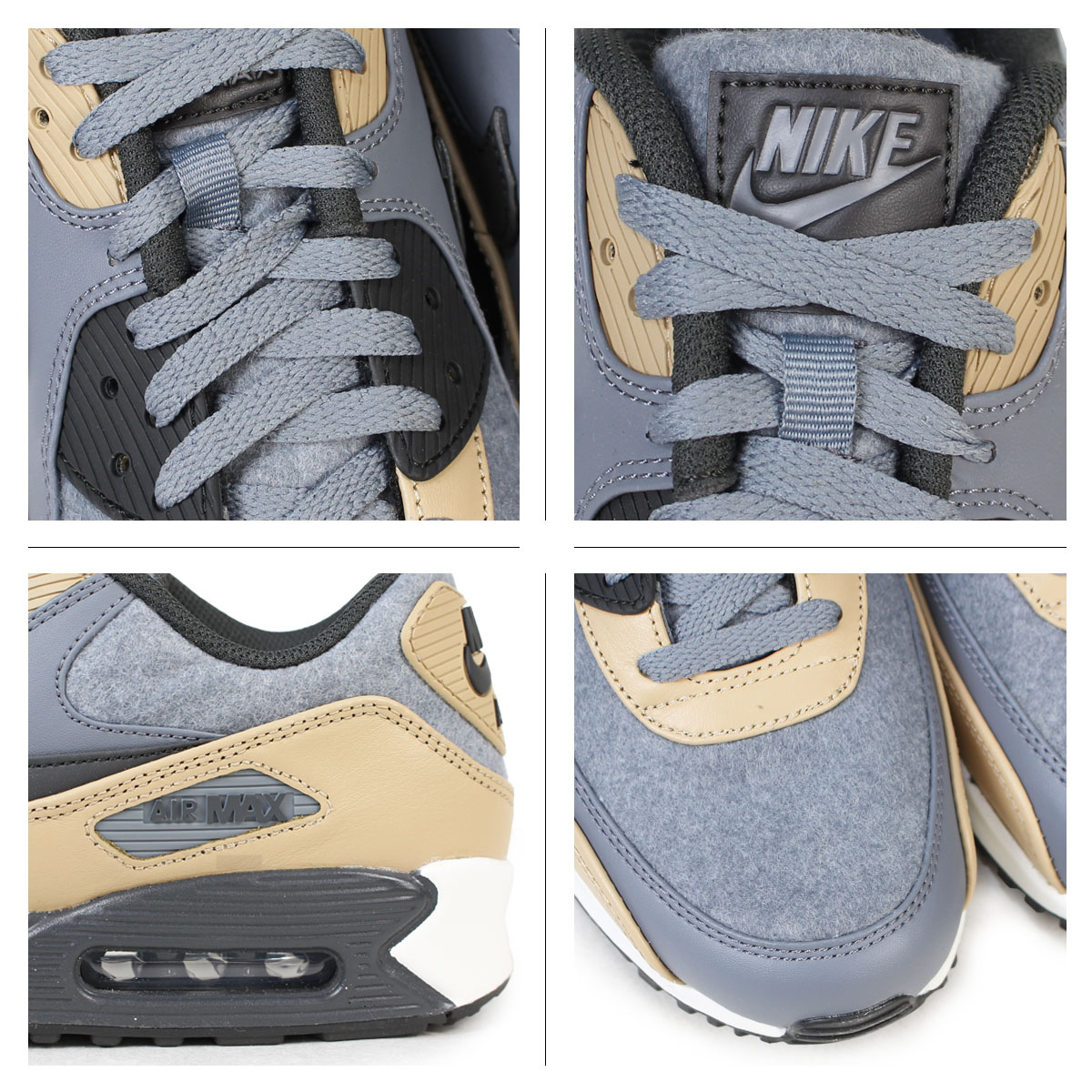 NIKE Kie Ney AMAX 90 sneakers AIR MAX 90 PREMIUM WOOL 700,155 010 men's shoes gray Nike Air Max 90 Premium Wool | WAVE®