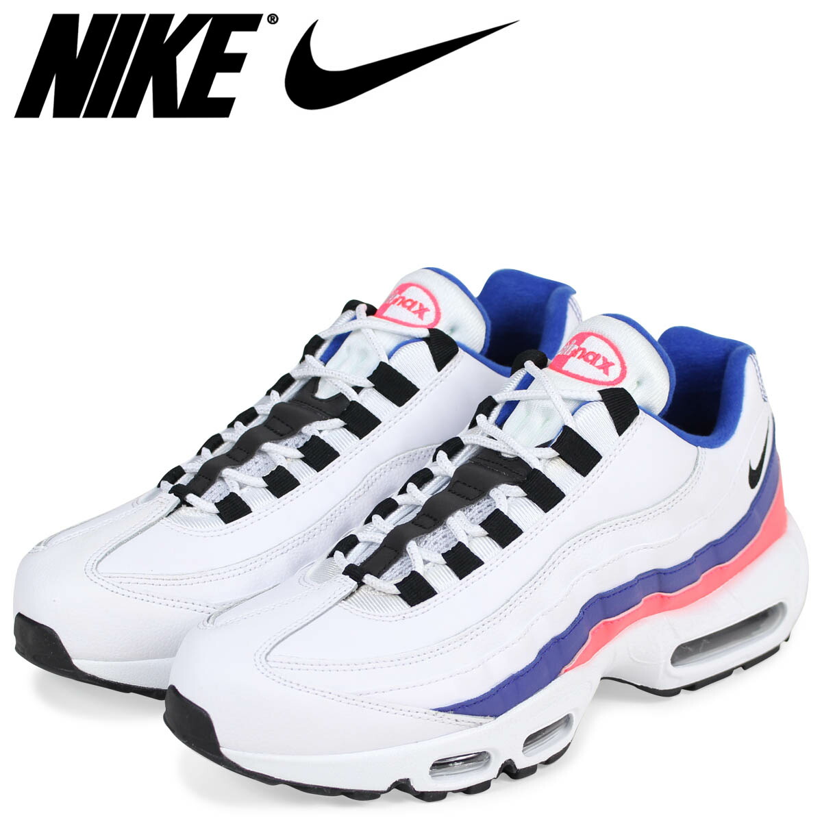 NIKE Kie Ney AMAX 95 essential sneakers men AIR MAX 95 ESSENTIAL 749,766 106 white white Mens and WMNS Nike Air Max 95 WhiteBlack Solar Red Ultramarine 749766 106