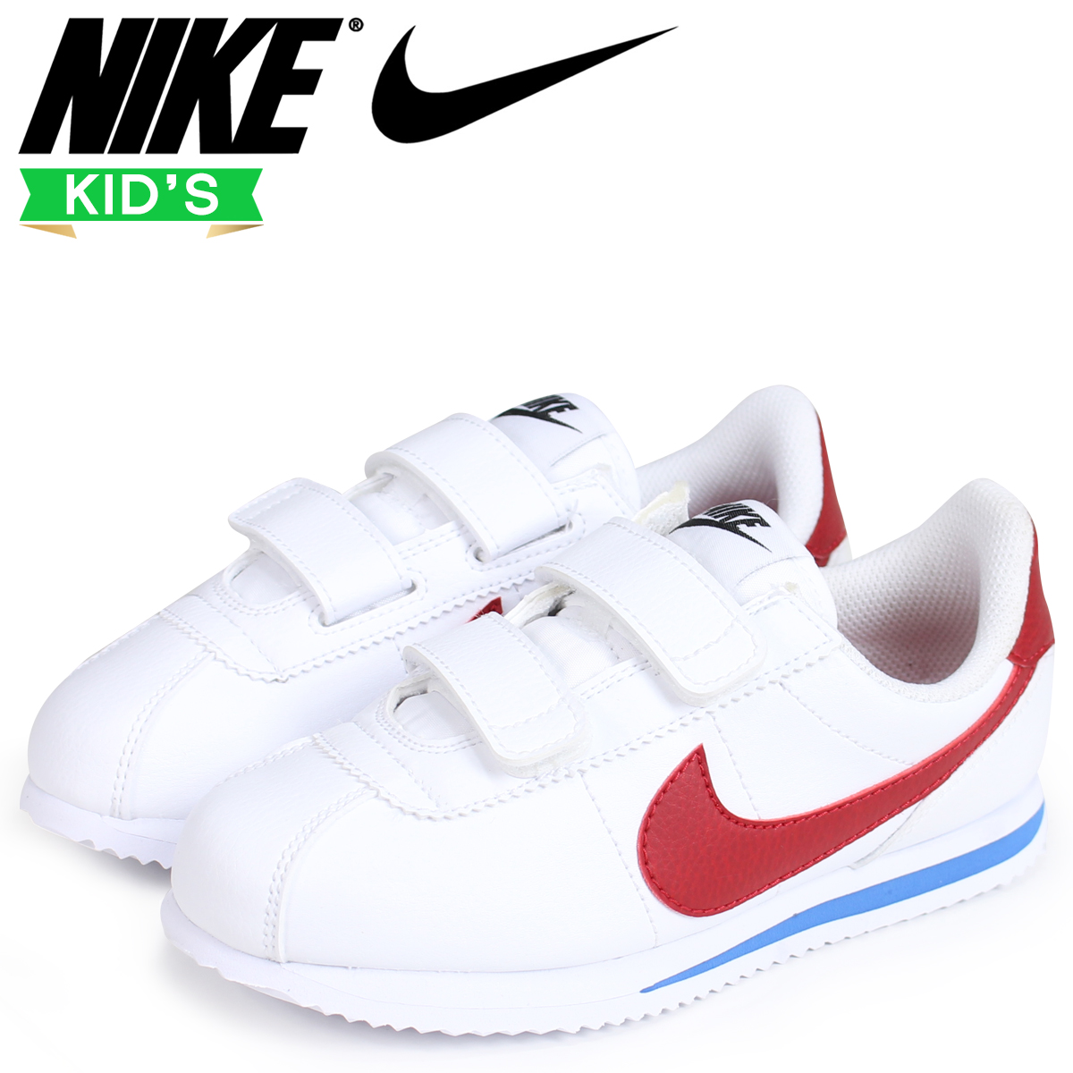 楽天市場 最大1000円offクーポン Nike ナイキ コルテッツ キッズ スニーカー Cortez Basic Sl Psv 103 ホワイト 白 シュガーオンラインショップ