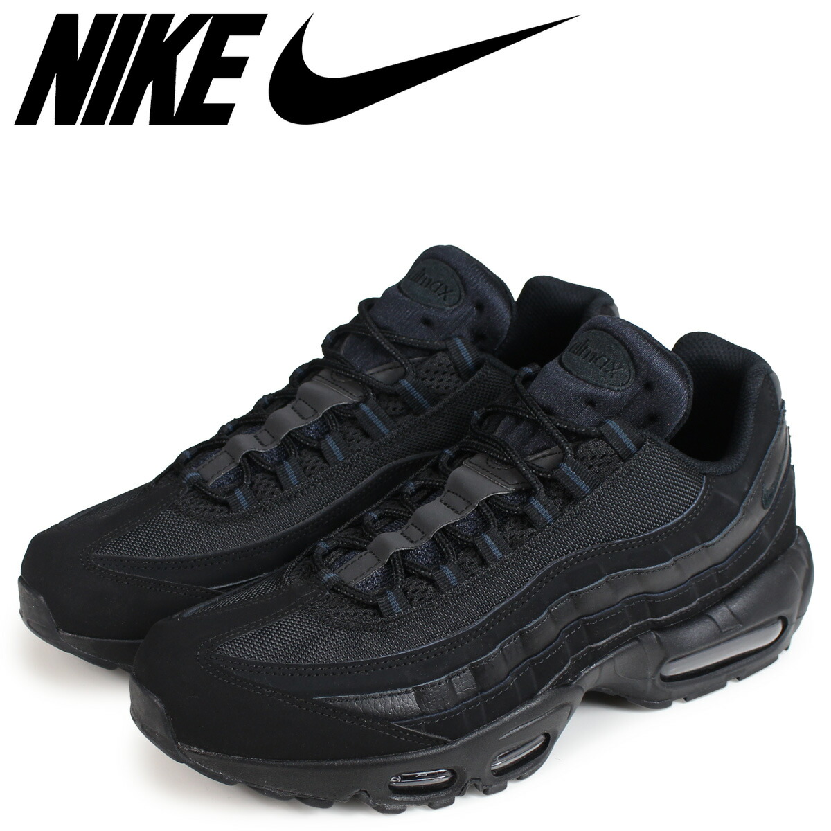 NIKE AIR MAX 95 black 609,048 001 Kie Ney AMAX 95 black leather NIKE AIR MAX 95 black 609,048 001 Kie Ney AMAX 95 black leather