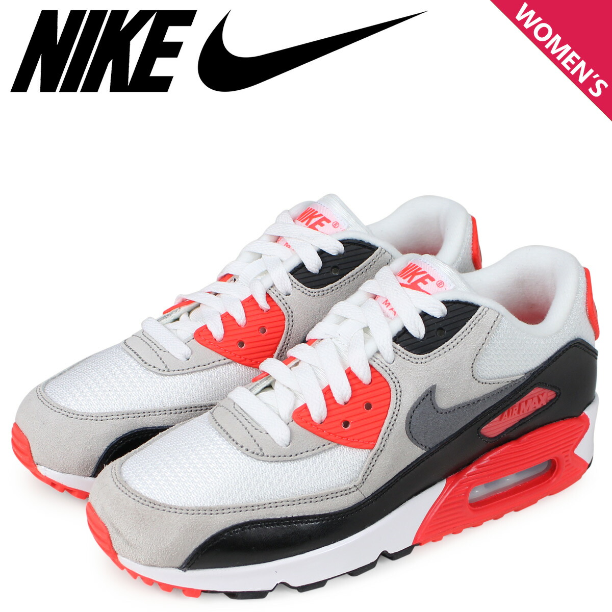 NIKE Kie Ney AMAX 90 Lady's sneakers AIR MAX 90 PREMIUM MESH GS white white 724,882 100 NIKE Kie Ney AMAX 90 Lady's sneakers AIR MAX 90 PREMIUM MESH GS white white 724,882 100