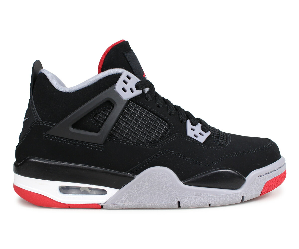 楽天市場 最大600円offクーポン Nike ナイキ エアジョーダン4 レトロ スニーカー レディース Air Jordan 4 Retro Gs Bred ブラック 黒 060 シュガーオンラインショップ