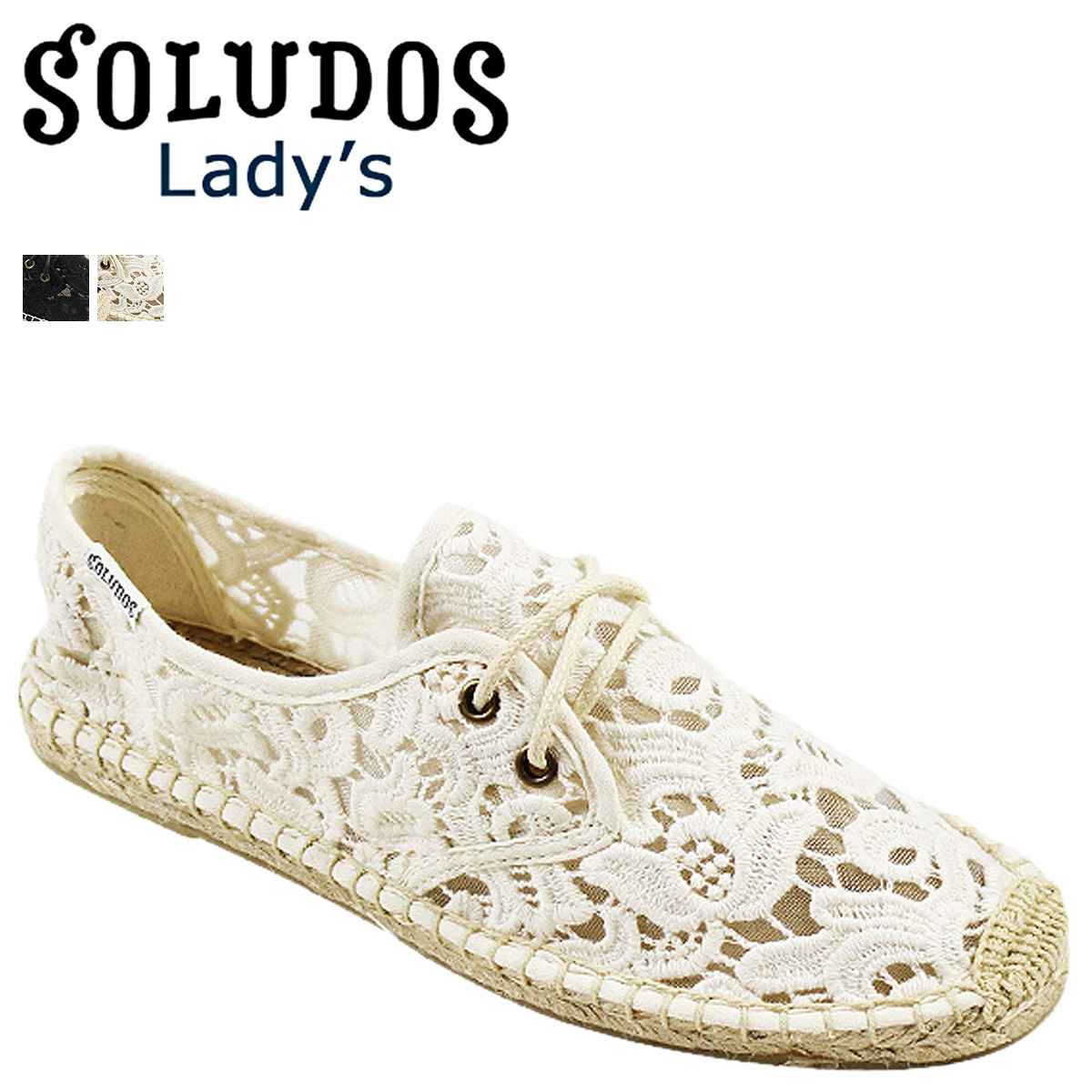 ソルドス SOLUDOS ダービー レースアップ エスパドリーユ シューズ レディース DERBY LACE UP キャンバス リネン FLA