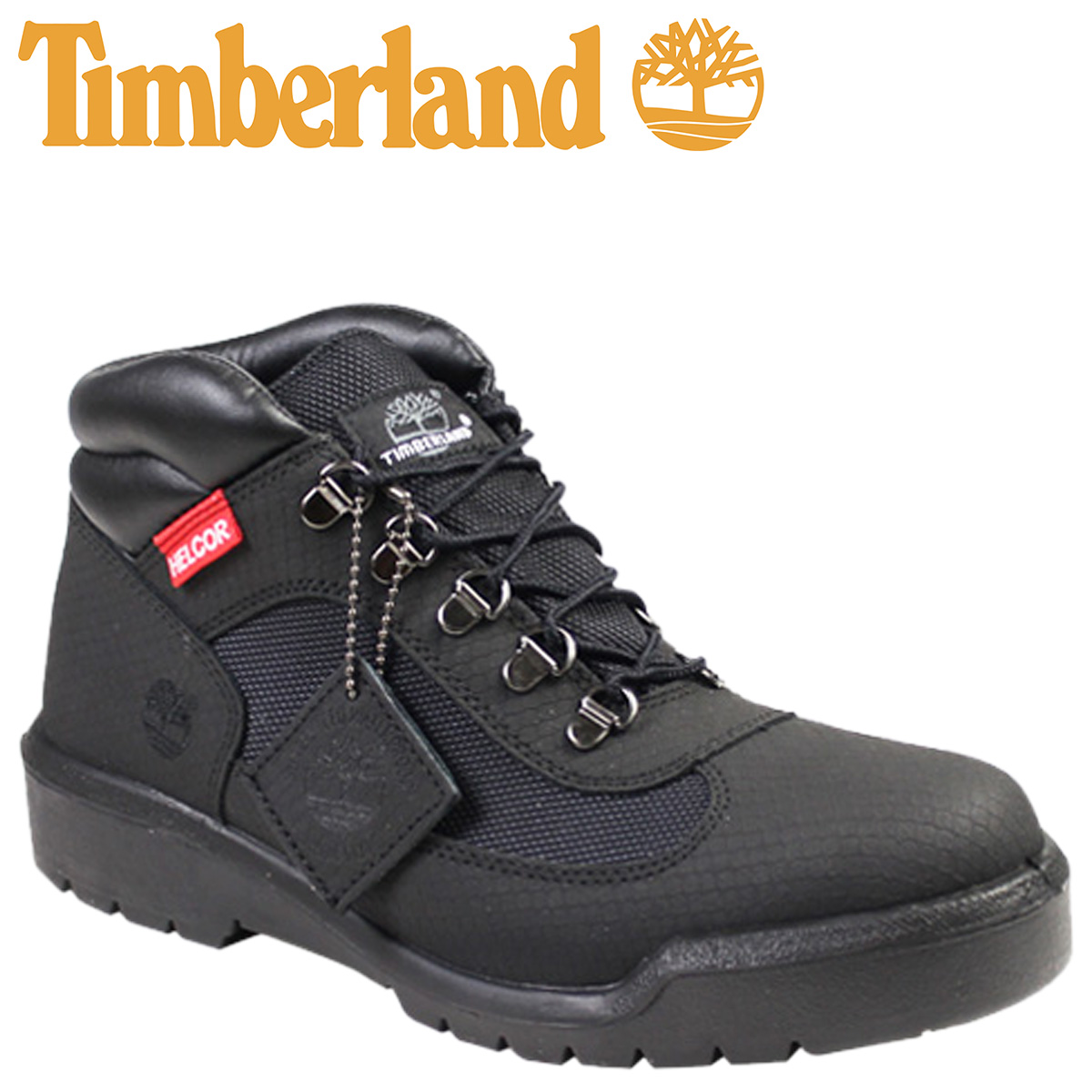 men's timberland field boots black