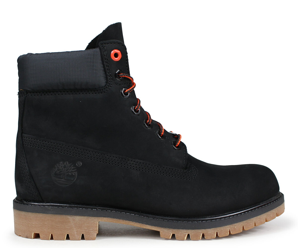 timberland black orange