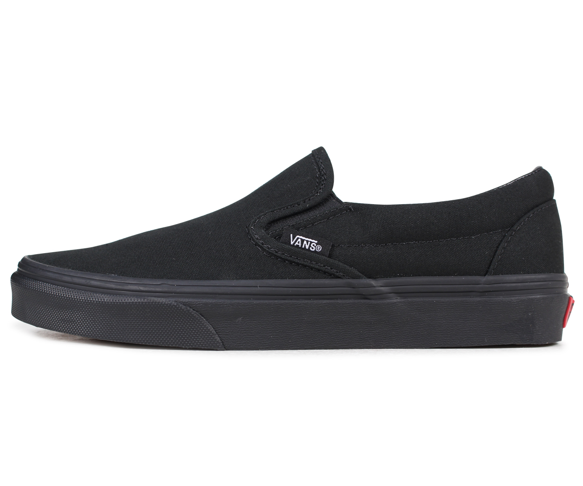 all black van slip ons