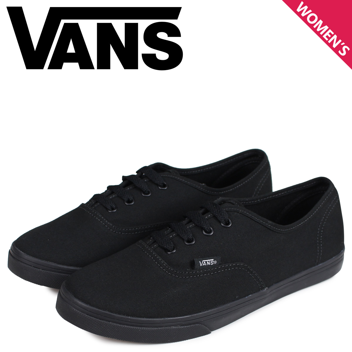 vans authentic lo pro black black