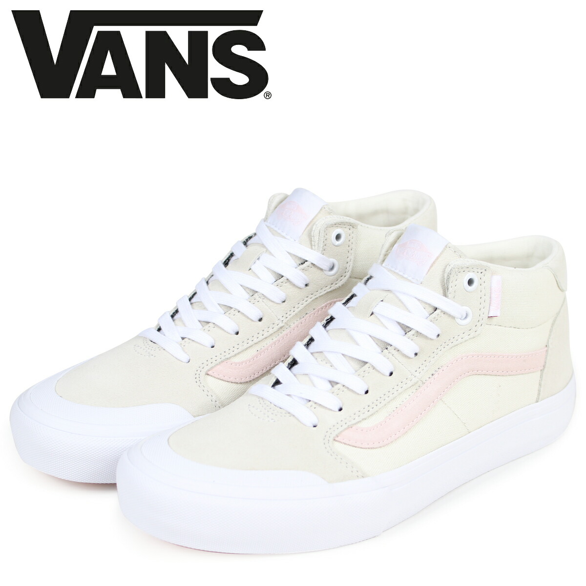 vans mid white
