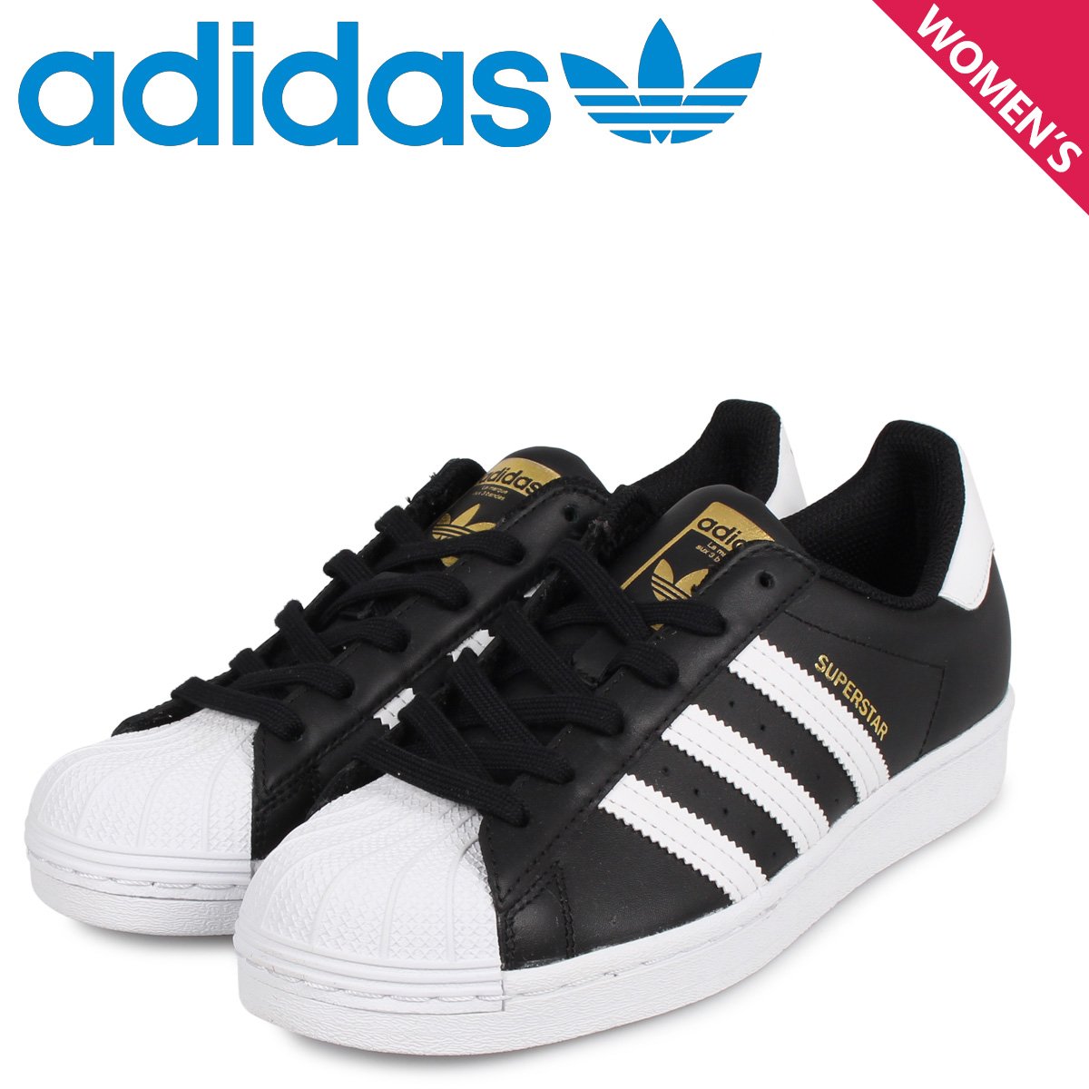 楽天市場 Adidas Originals アディダス オリジナルス スーパースター スニーカー レディース Superstar W ブラック 黒 Fv3286 シュガーオンラインショップ