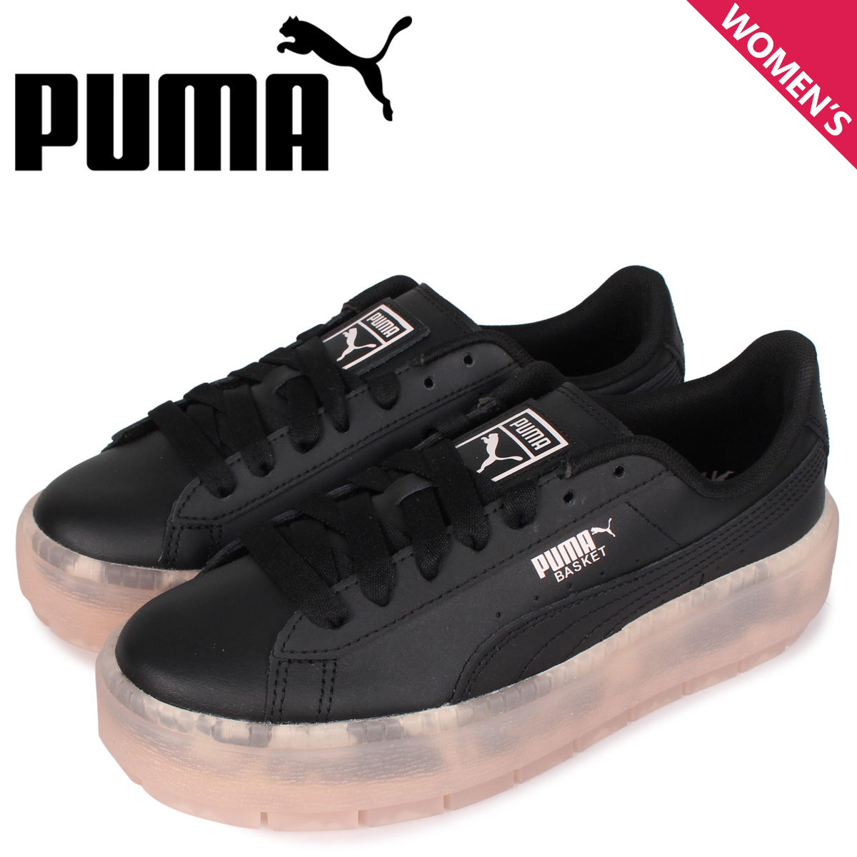 魅了 楽天市場 最大600円offクーポン プーマ Puma プラットフォーム トレース トランスルーセント スニーカー レディース Platform Trace Translucent Wns ブラック 黒 02 シュガーオンラインショップ 新版 Precisionnm Com