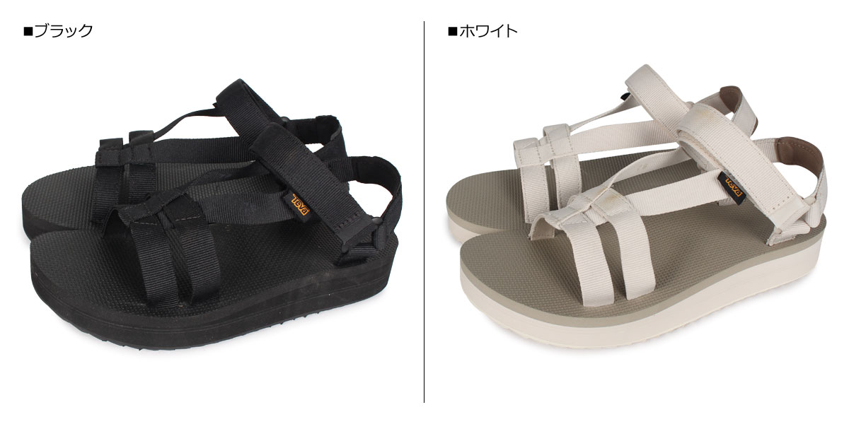 楽天市場 テバ Teva サンダル スポーツサンダル ミッドフォーム アリバカ レディース 厚底 Midform Arivaca ブラック ホワイト 黒 白 シュガーオンラインショップ