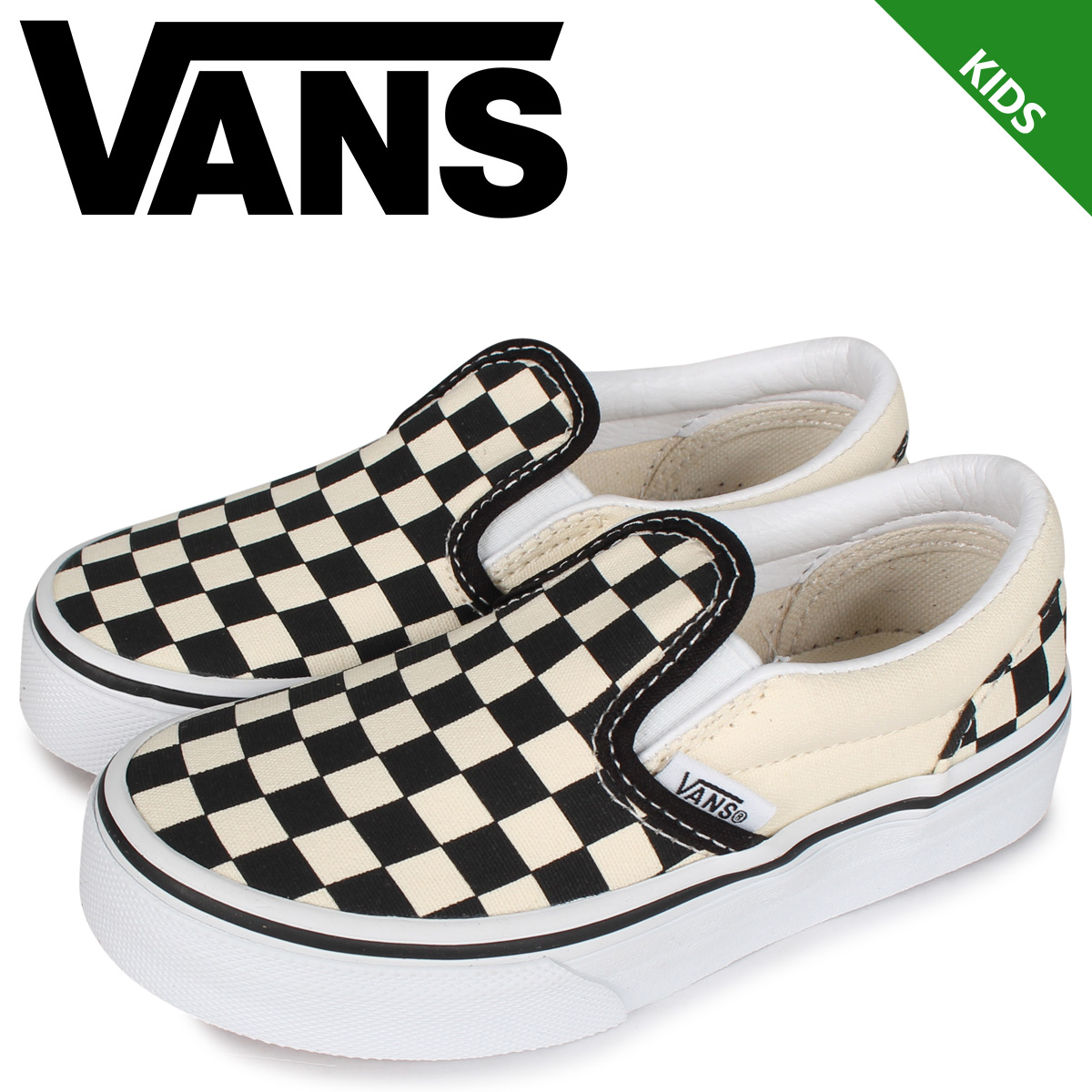 楽天市場 ヴァンズ Vans クラシック スリッポン スニーカー キッズ バンズ Classic Slip On ブラック 黒 Vn000zbueo1 シュガーオンラインショップ