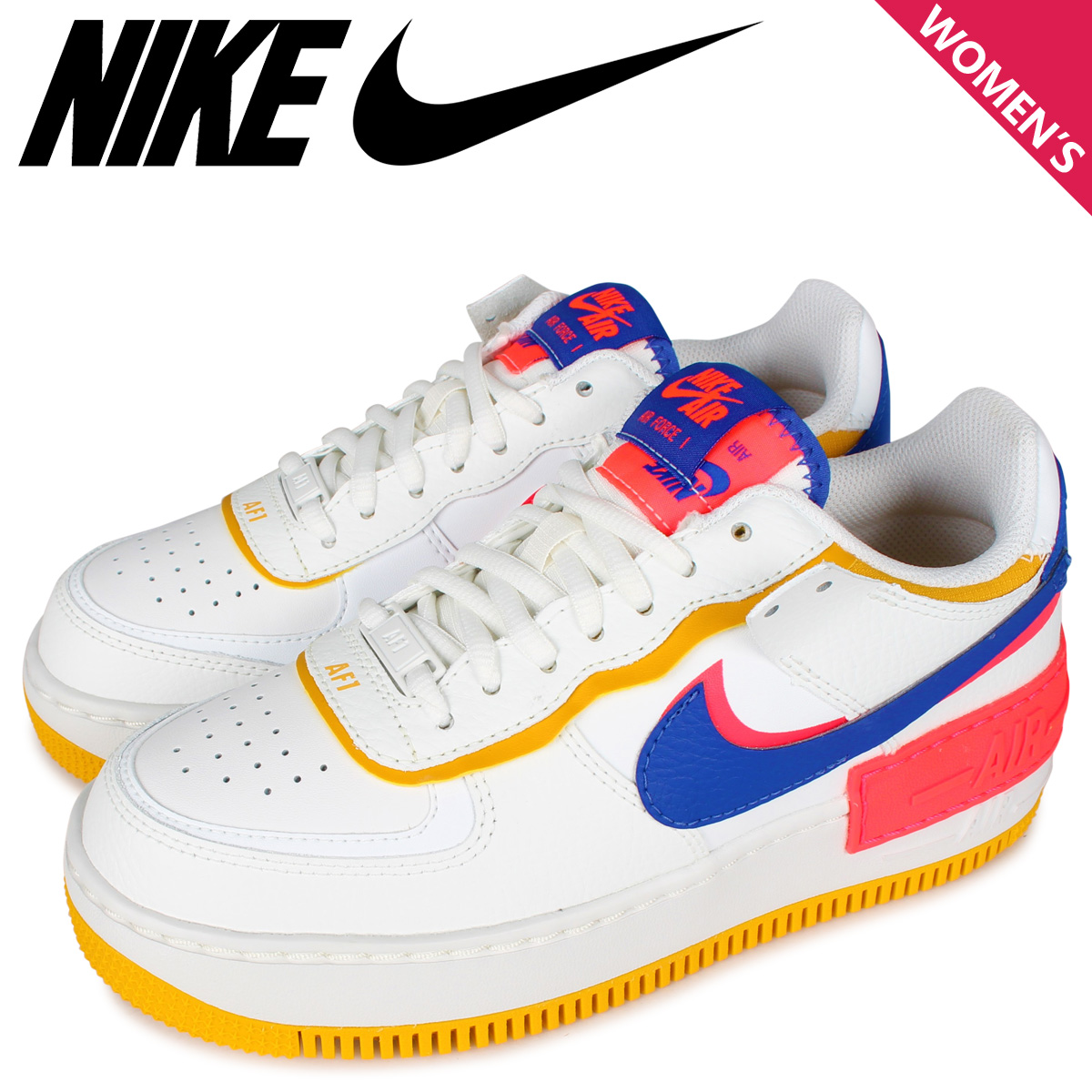 楽天市場 Nike ナイキ エアフォース1 シャドウ スニーカー レディース 厚底 Wmns Air Force 1 Shadow ホワイト 白 Ci0919 105 シュガーオンラインショップ