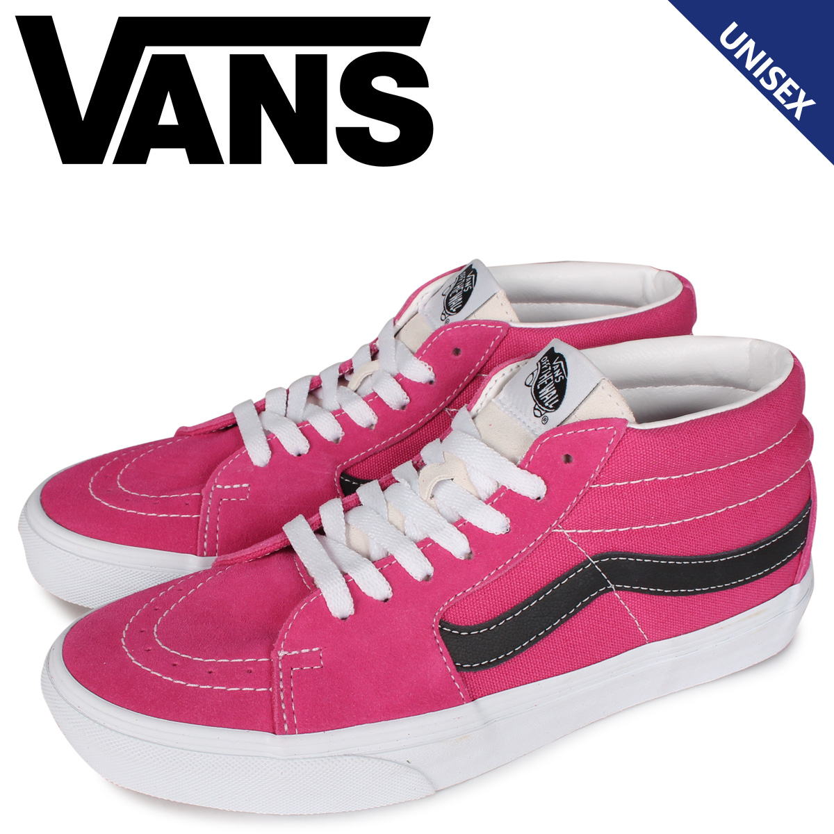 楽天市場 ヴァンズ Vans Sk8 Mid スニーカー メンズ レディース バンズ スケートミッド ピンク Vn0a3wm3xgg 6 29 新入荷 シュガーオンラインショップ