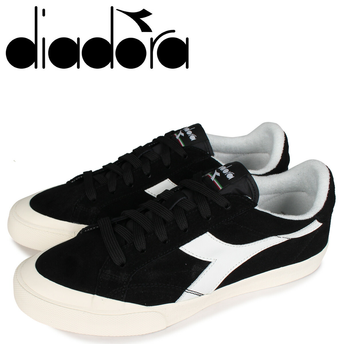 楽天市場 最大1000円offクーポン Diadora ディアドラ メロディー スエード スニーカー メンズ Melody Suede ブラック 黒 0013 シュガーオンラインショップ