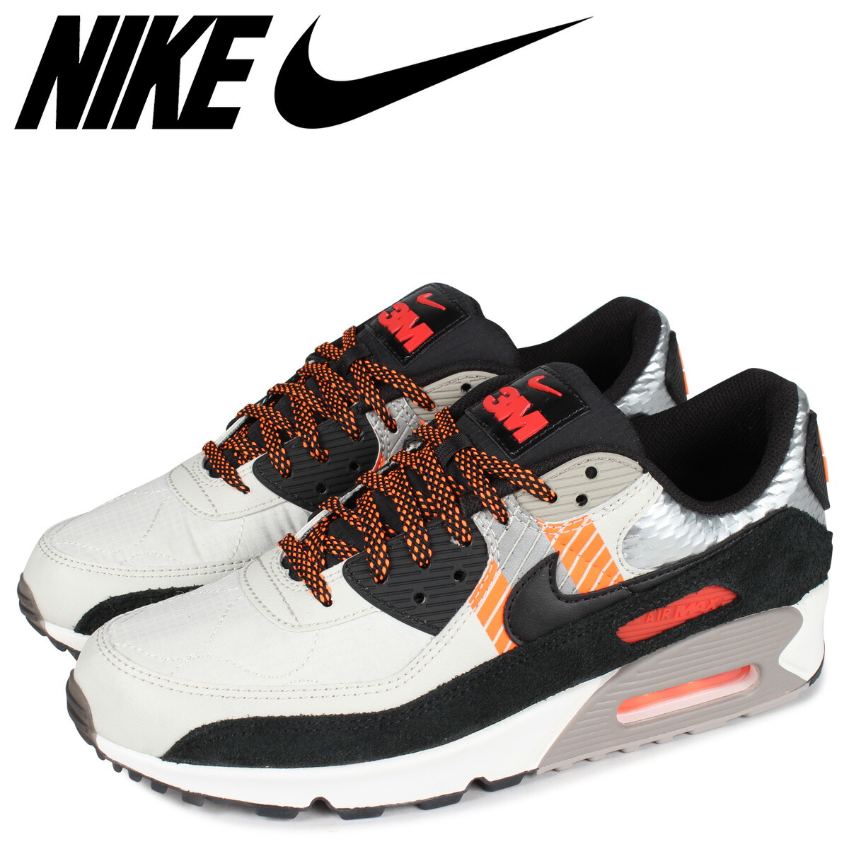楽天市場 最大1000円offクーポン Nike ナイキ エアマックス90 スニーカー メンズ Air Max 90 3m ブラック 黒 Cz2975 001 シュガーオンラインショップ