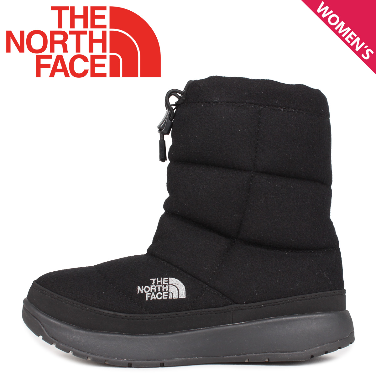 安い割引 Bootie Nuptse レディース スノーブーツ ブーツ ウール ブーティー ヌプシ ノースフェイス Face North The Wool Nfw 黒 ブラック 5 Tnf Nfw K Www Bokenjima Jp