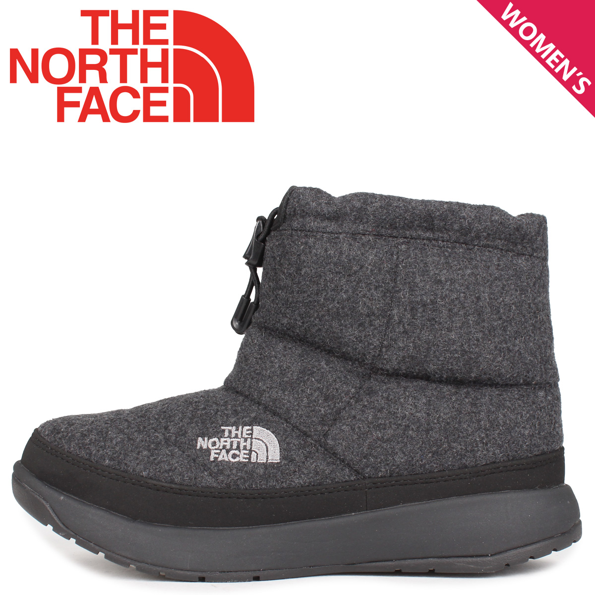 のオシャレな The North Face ノースフェイス ヌプシ ブーティー ウール ショート ブーツ スノーブーツ レディース Nuptse Bootie Wool 5 Short チャコール Nfw お1人様1点限り Www Giantmigration Com