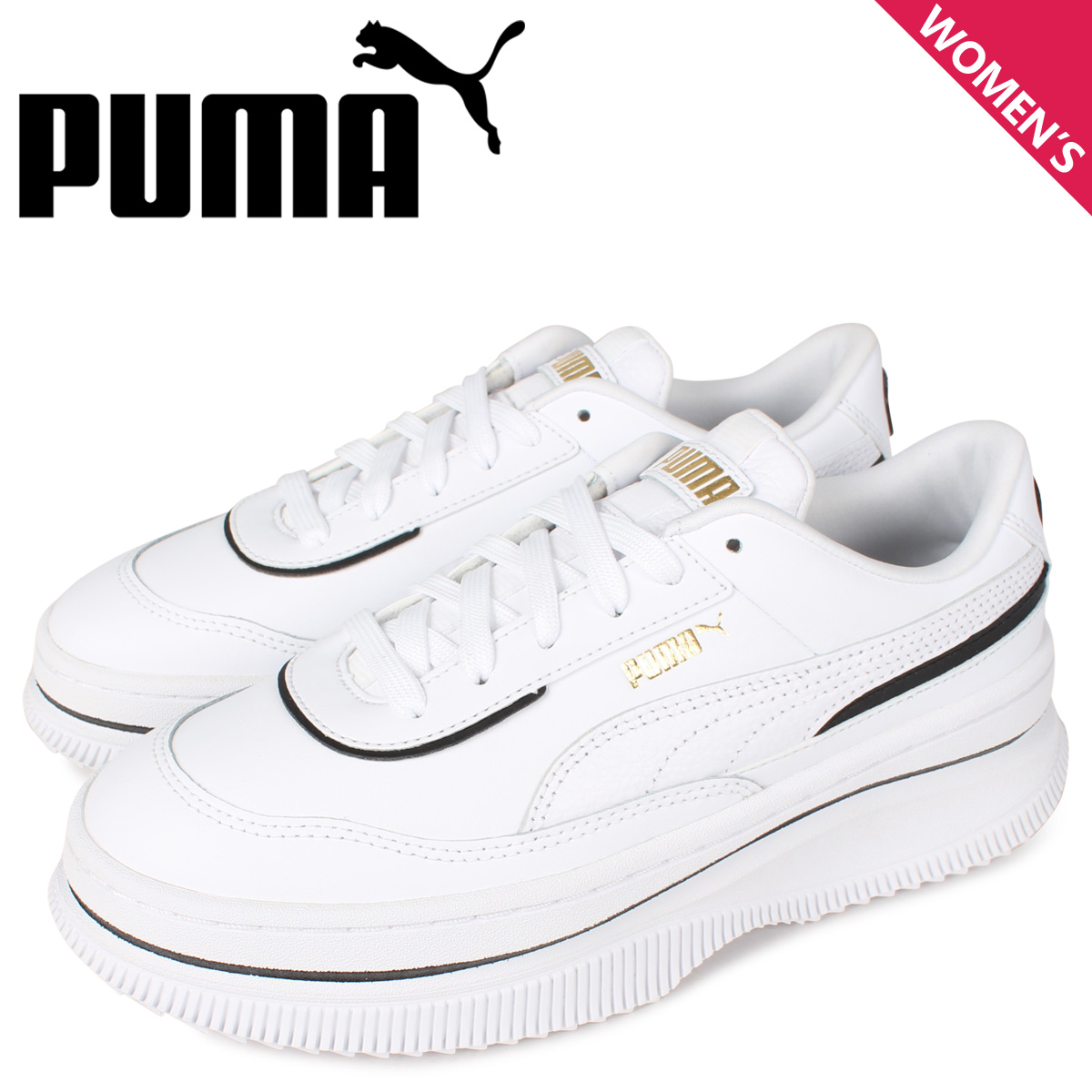 楽天市場 Puma プーマ デバ レザー スニーカー レディース 厚底 Deva Leather Wmns ホワイト 白 01 シュガーオンラインショップ