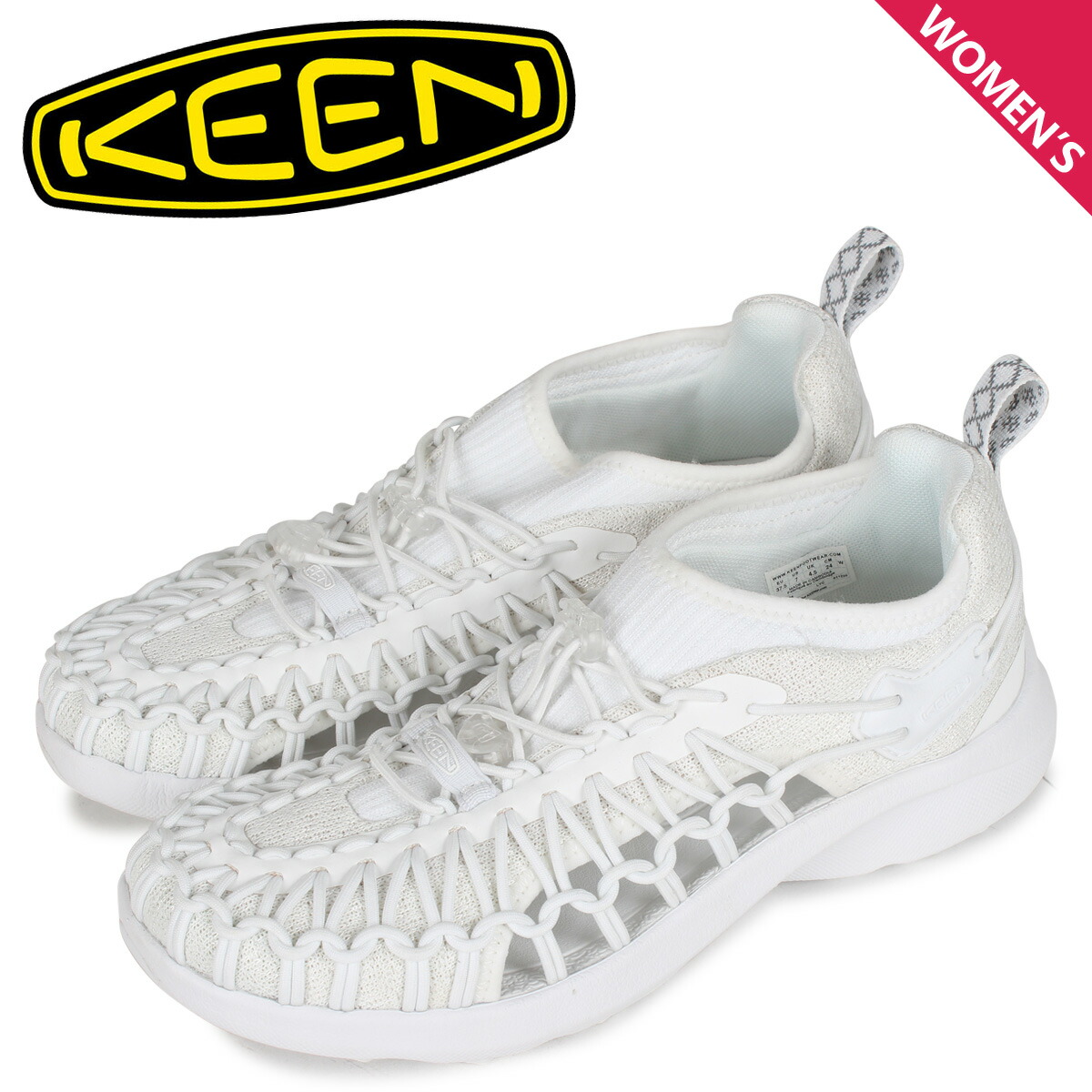 送料無料 23cm 25cm レディース スニーカー あす楽対応 Keen Keen ユニーク キーン サンダル スニーク スニーク キーン 最大1000円offクーポン スニーカー レディース Uneek Snk ホワイト 白 シュガーオンラインショップ