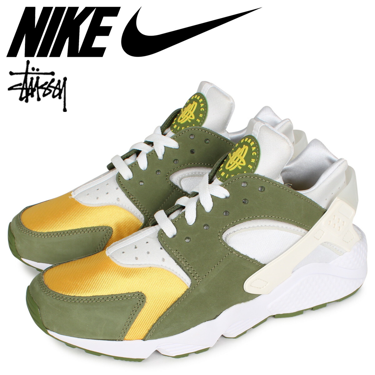 最新情報 最大600円offクーポン Nike ナイキ Stussy ステューシー エア ハラチ スニーカー メンズ コラボ Air Huarache Le ダーク オリーブ Dd1381 300 最新情報 Gandhi Edu Pe