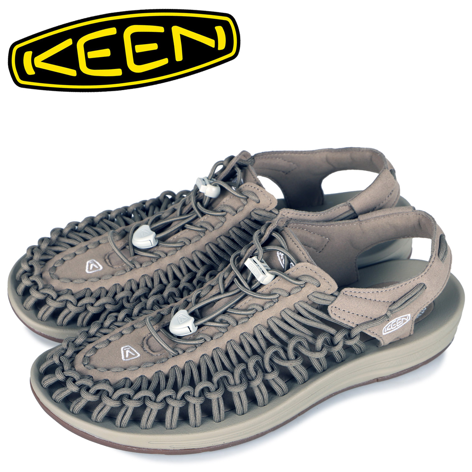 KEEN サンダル ネイビー/ベージュ 編み込みデザイン KEEN サンダル ネイビー/ベージュ 編み込みデザイン 靴