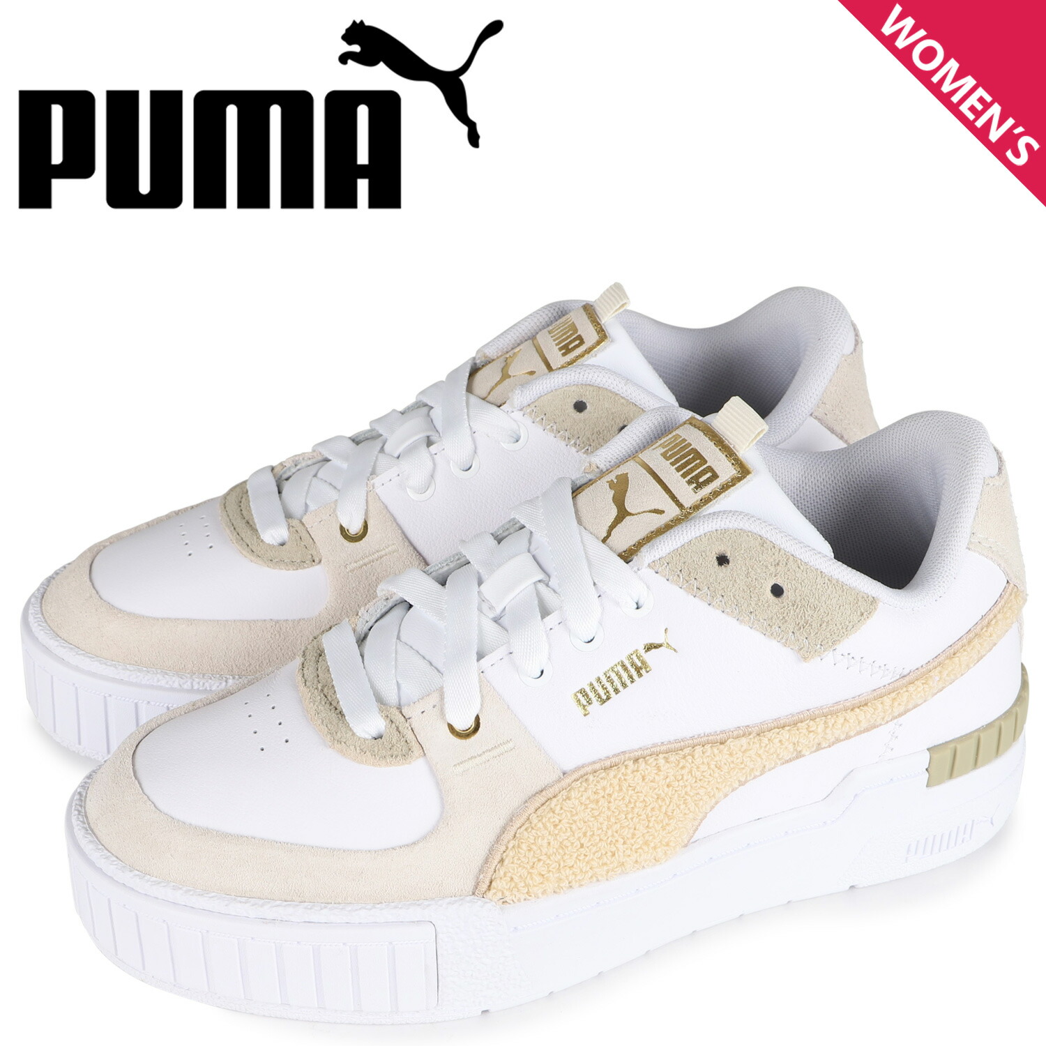 楽天市場 最大1000円offクーポン プーマ Puma スニーカー レディース 厚底 カリ スポーツ バーシティ ウィメンズ Cali Sports Varsity Womens ホワイト 白 02 シュガーオンラインショップ
