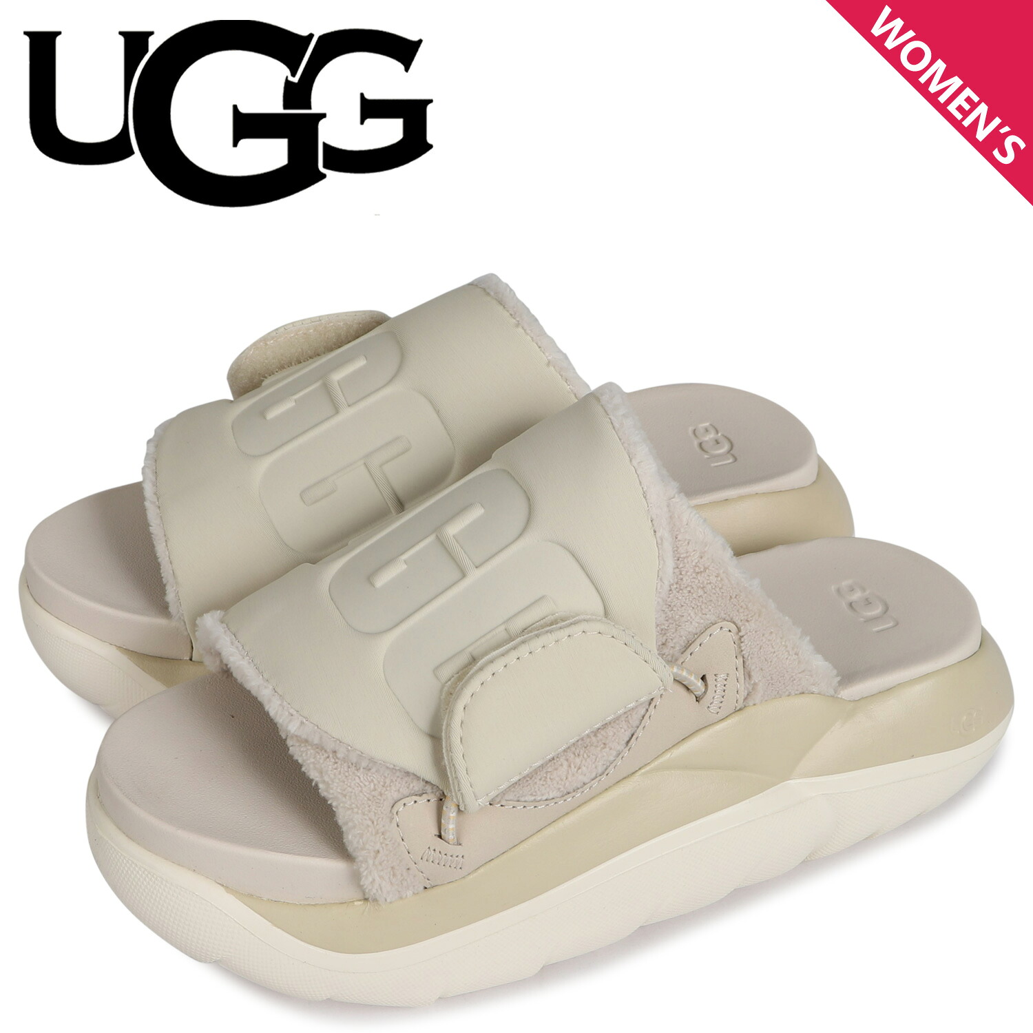 最終値下げ アグ UGG サンダル スライドサンダル LA クラウド レディース 厚底 CLOUD SLIDE ベージュ 1125022 gucmp.