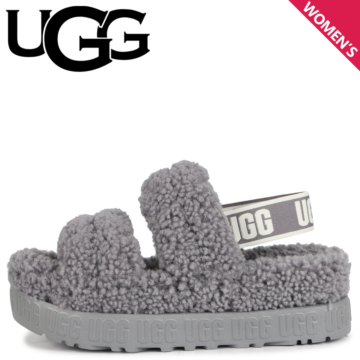 SALE／84%OFF】 アグ UGG サンダル ストラップサンダル オー フラッフィータ レディース ファー 厚底 OH FLUFFITA グレー  1120876 fucoa.cl