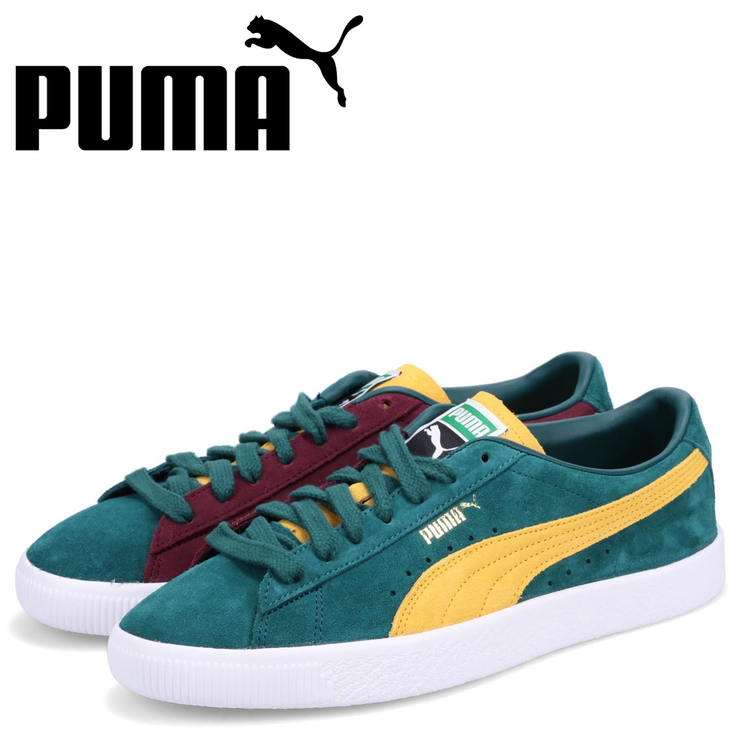 スニーカー 最大1000円クーポン プーマ Puma スウェード ヴィンテージ チームス スニーカー メンズ スエード Suede Vintage Teams グリーン シュガーオンラインショップ