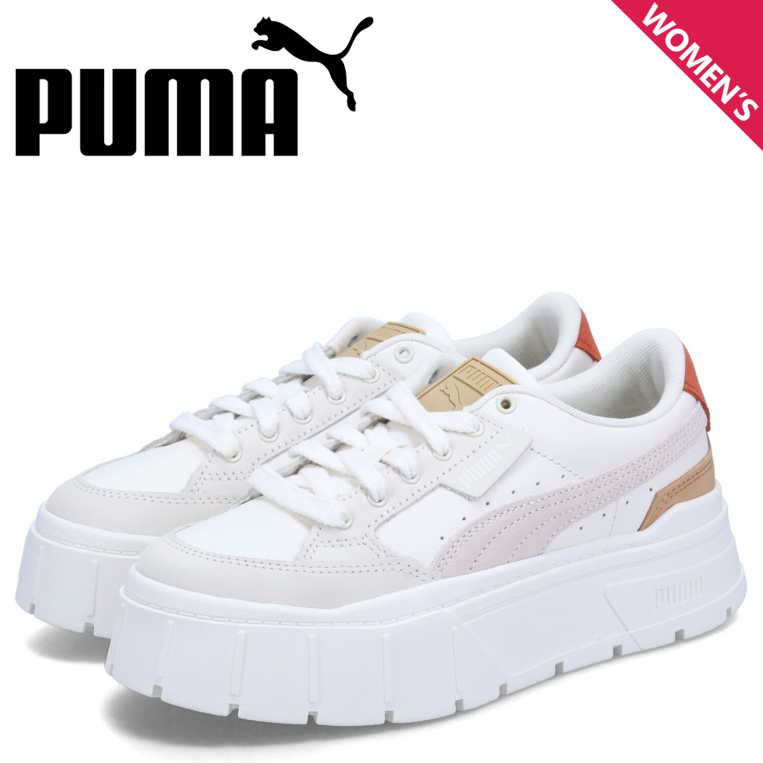 PUMAメイズ スタック リュクス ウィメンズ マシュマロ 389853-01 PUMA プーマ スニーカー レディース Mayze Stack Luxe Wns
