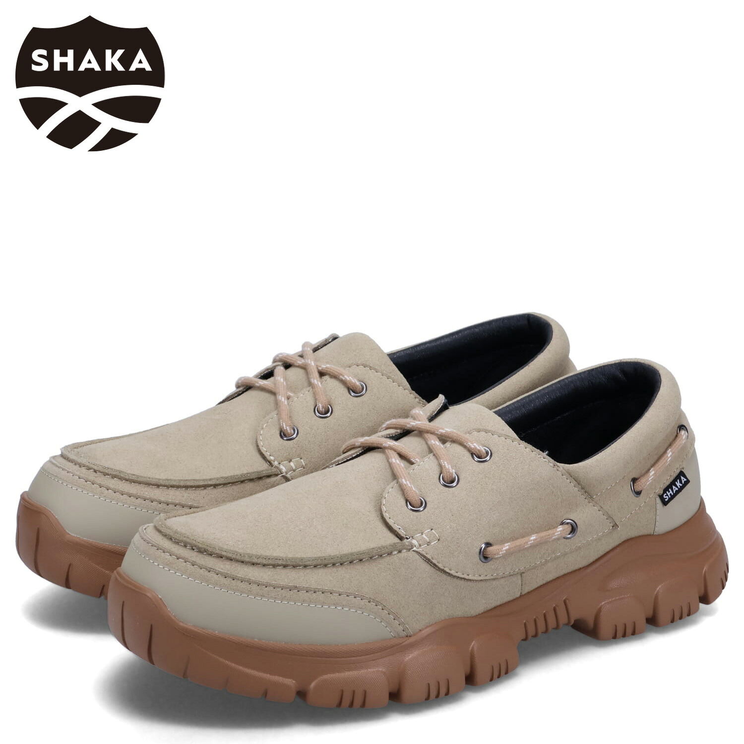 シャカ SHAKA モカシンシューズ 甲板シューズ トレック 難民キャンプ モック AT メンズ TREK CAMP MOC AT ベージュ SK-257