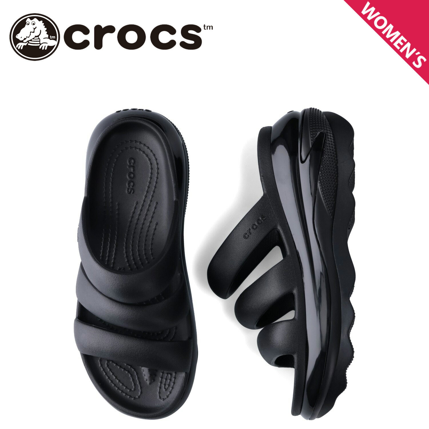crocs クロックス メガクラッシュ MegaCrush 黒 厚底 サンダル クロックス メガクラッシュ サンダル 厚底｜Crocs公式