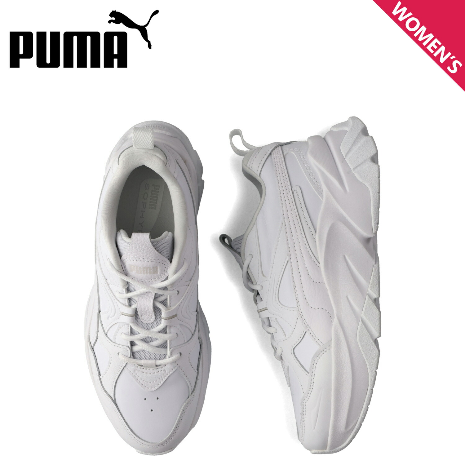 プーマ PUMA スニーカー ソフィール レザー ウィメンズ レディース SOPHYR LEATHER WMNS ホワイト 白 398555 母の日
