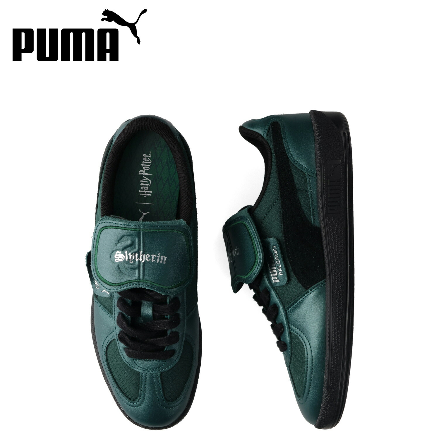 【最大1000円OFFクーポン発行中】 プーマ PUMA スニーカー パレルモ 2 ハリー・ポッター メンズ PALERMO 2 HARRY POTTER グリーン 401210｜シュガーオンラインショップ