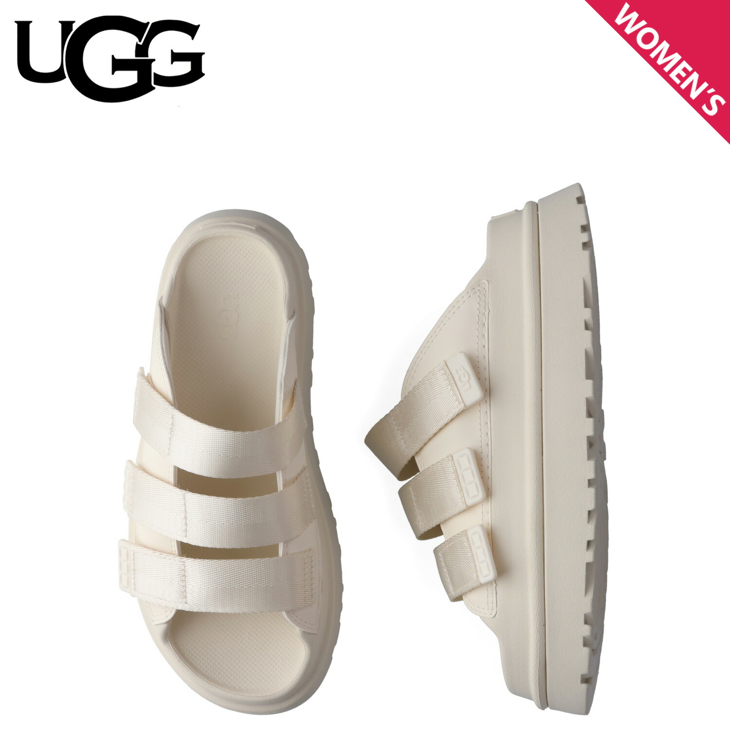 【最大1000円OFFクーポン発行中】 アグ UGG サンダル スライドサンダル ゴールデングロースライド レディース 厚底 軽量 GOLDENGLOW SLIDE ホワイト 白 1167430｜シュガーオンラインショップ