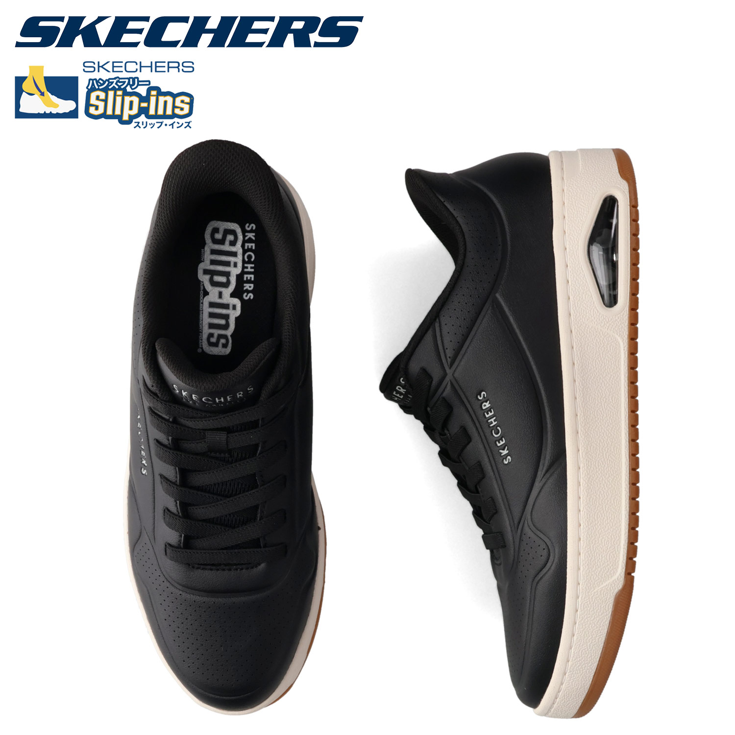 ゆうかページ SKECHERS スケッチャーズ UNO CTL-LAYING LOW SKJ-183156-BLK メンズ